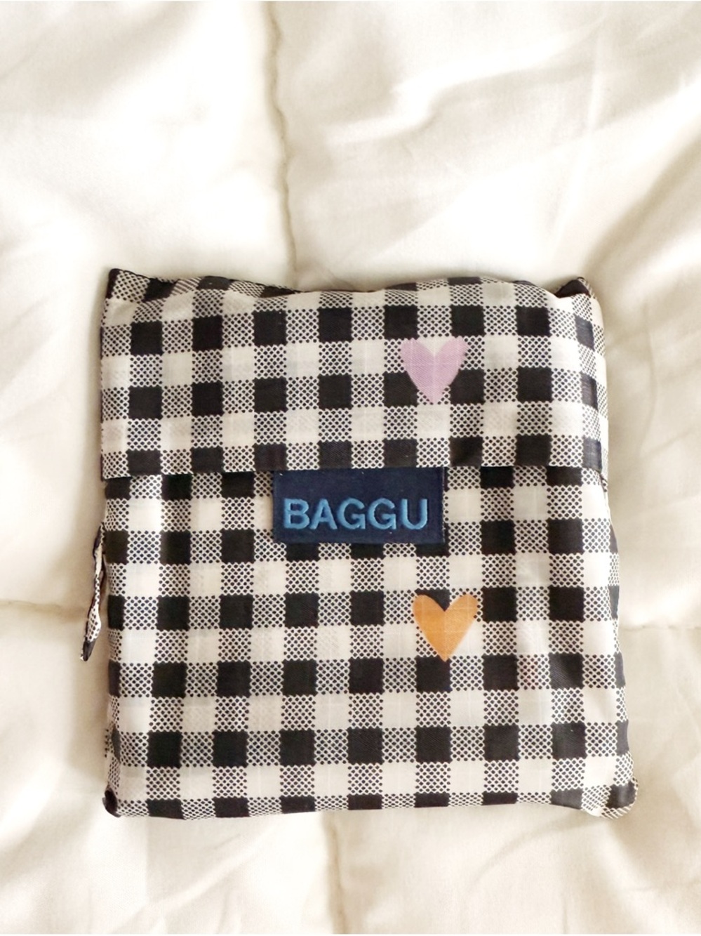 BAGGU Gingham Hearts Bag